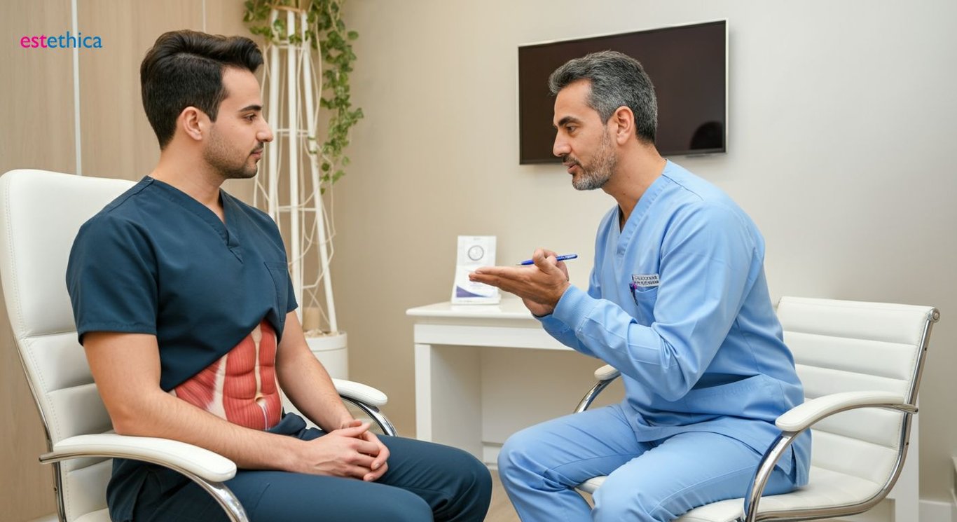 عملية تشكيل عضلات البطن
