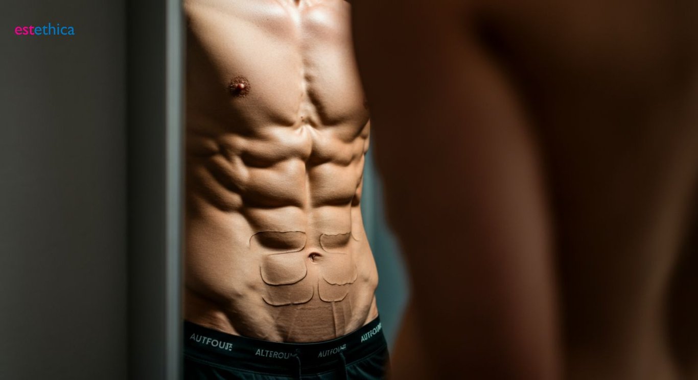 Abdominal etching procedure for defined abs