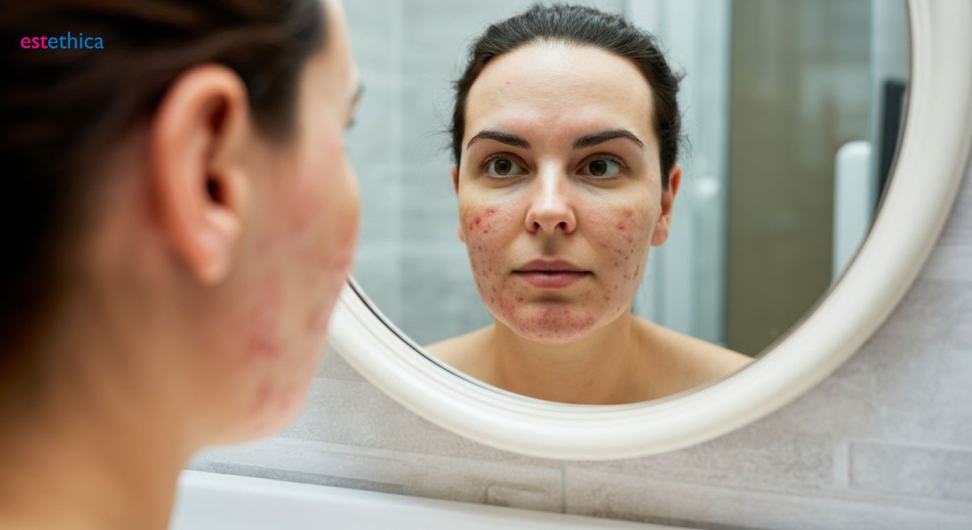 Acne scars to smooth skin transformation