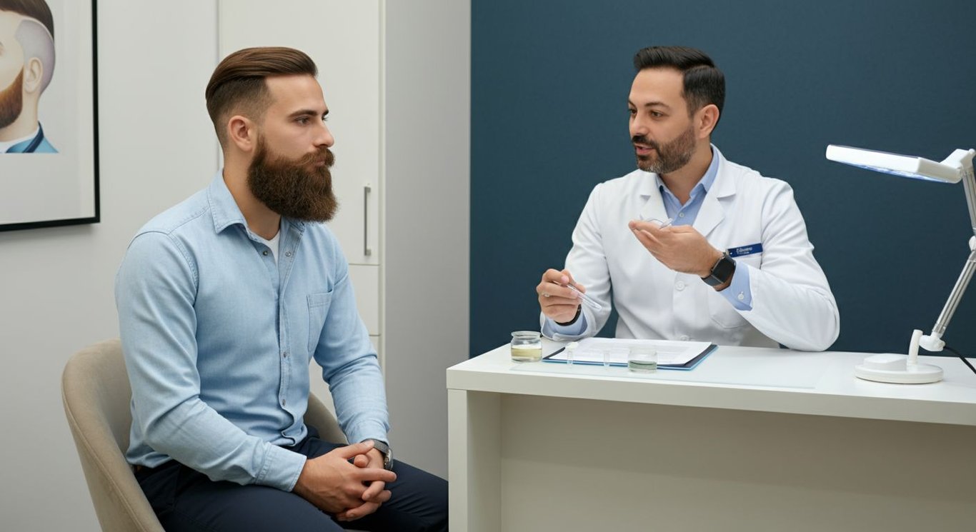 Beard growth surgery consultation