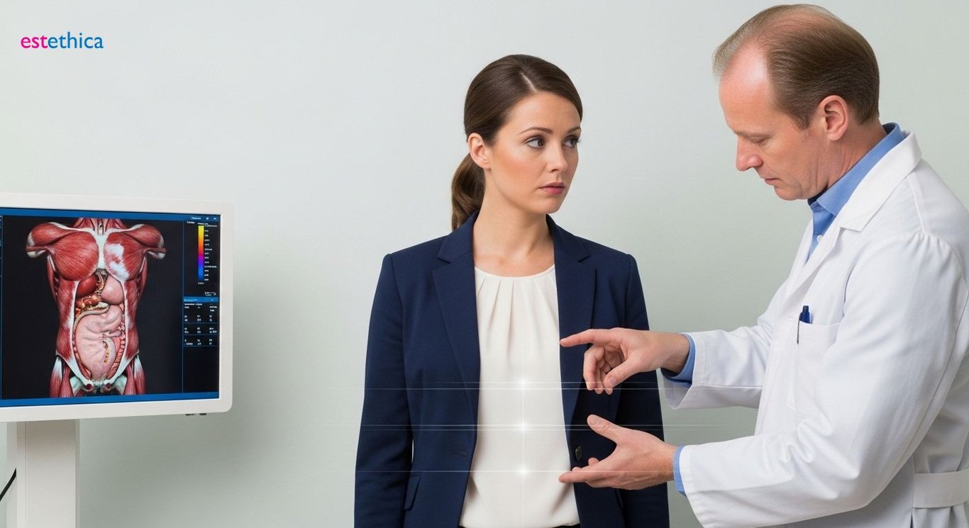 Muscle repair after skin removal.