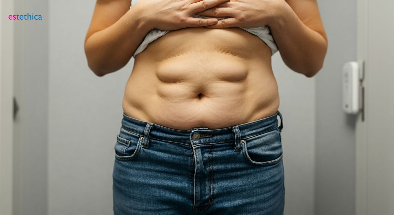 Tummy tuck procedure illustration