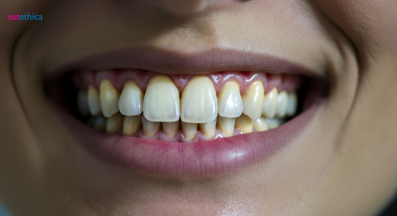 Veneers transforming crooked teeth for a whiter smile