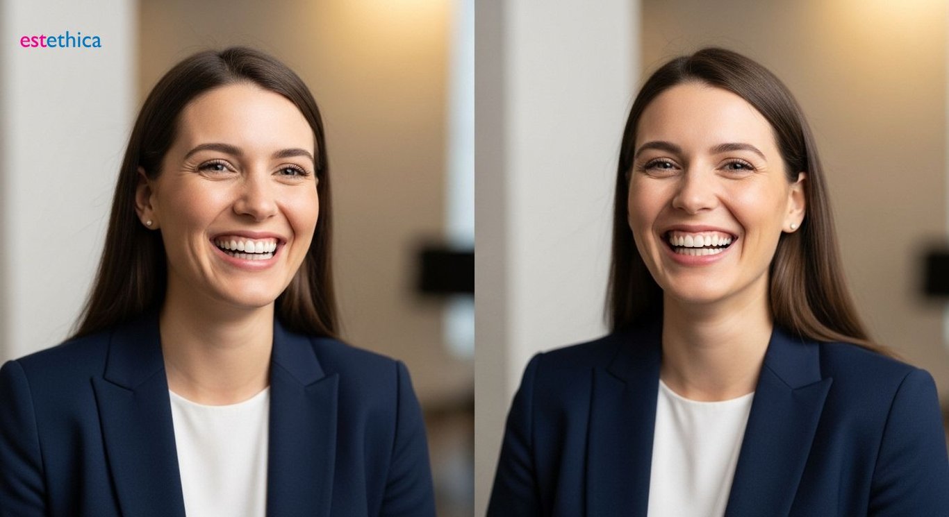 Crooked teeth before and after veneers