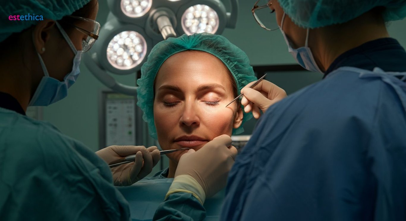 Ideal facelift candidate for cosmetic surgery