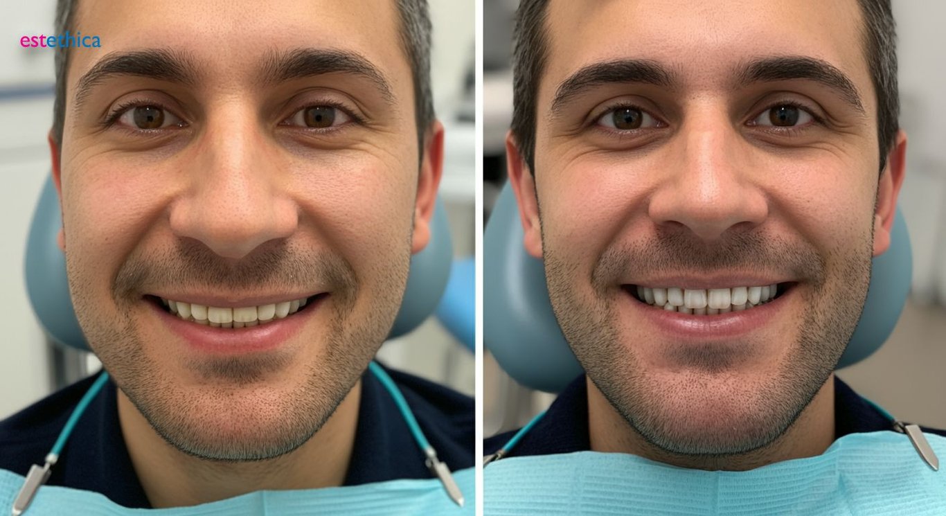 Dental implants before and after transformation