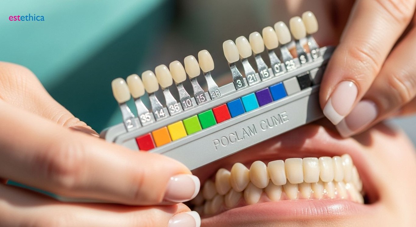 Dental veneers transformation for crooked teeth: before and after