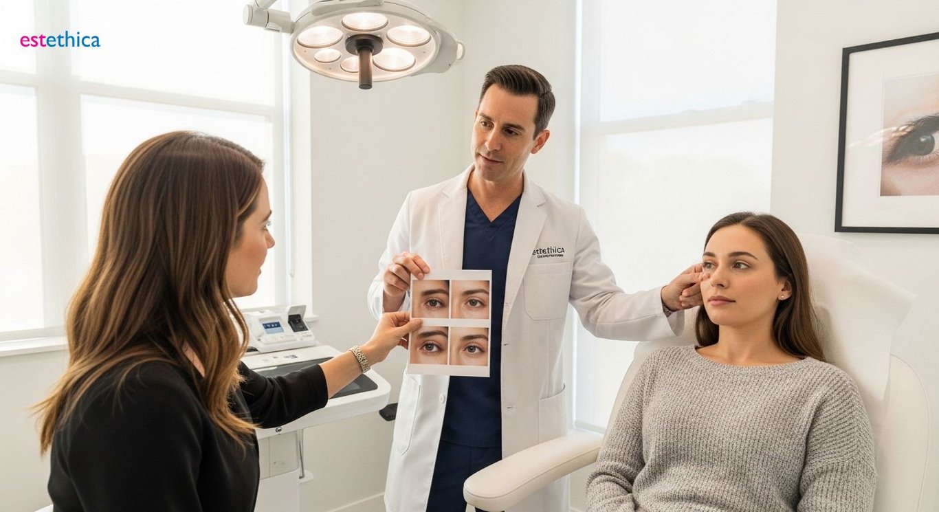 Droopy eyelids and vision correction with eyelid surgery