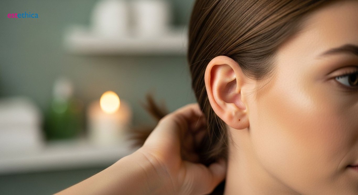 Ear reshaping otoplasty procedure illustration