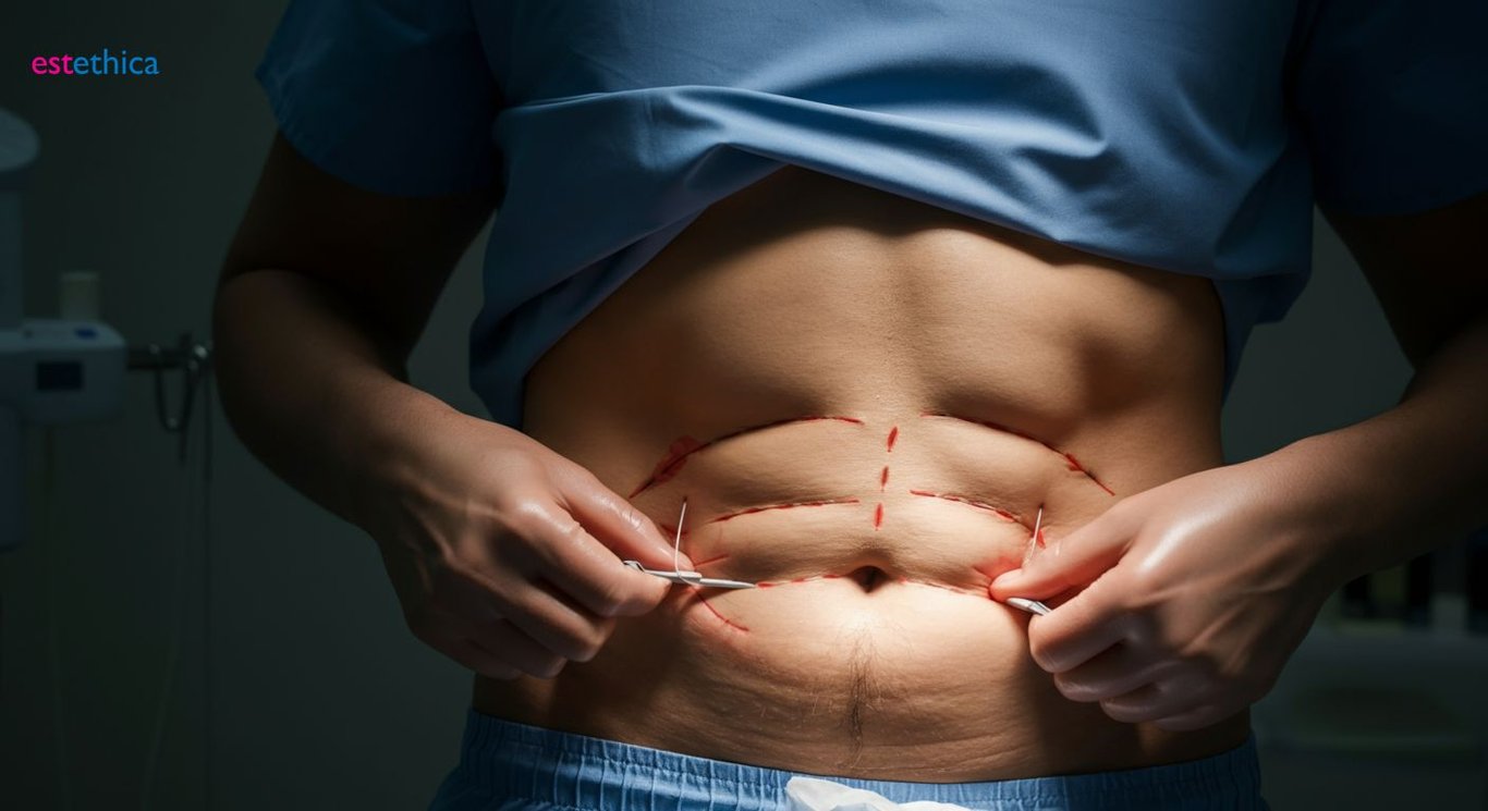 Erkekler için karın kası ameliyatı, six pack görünümü
