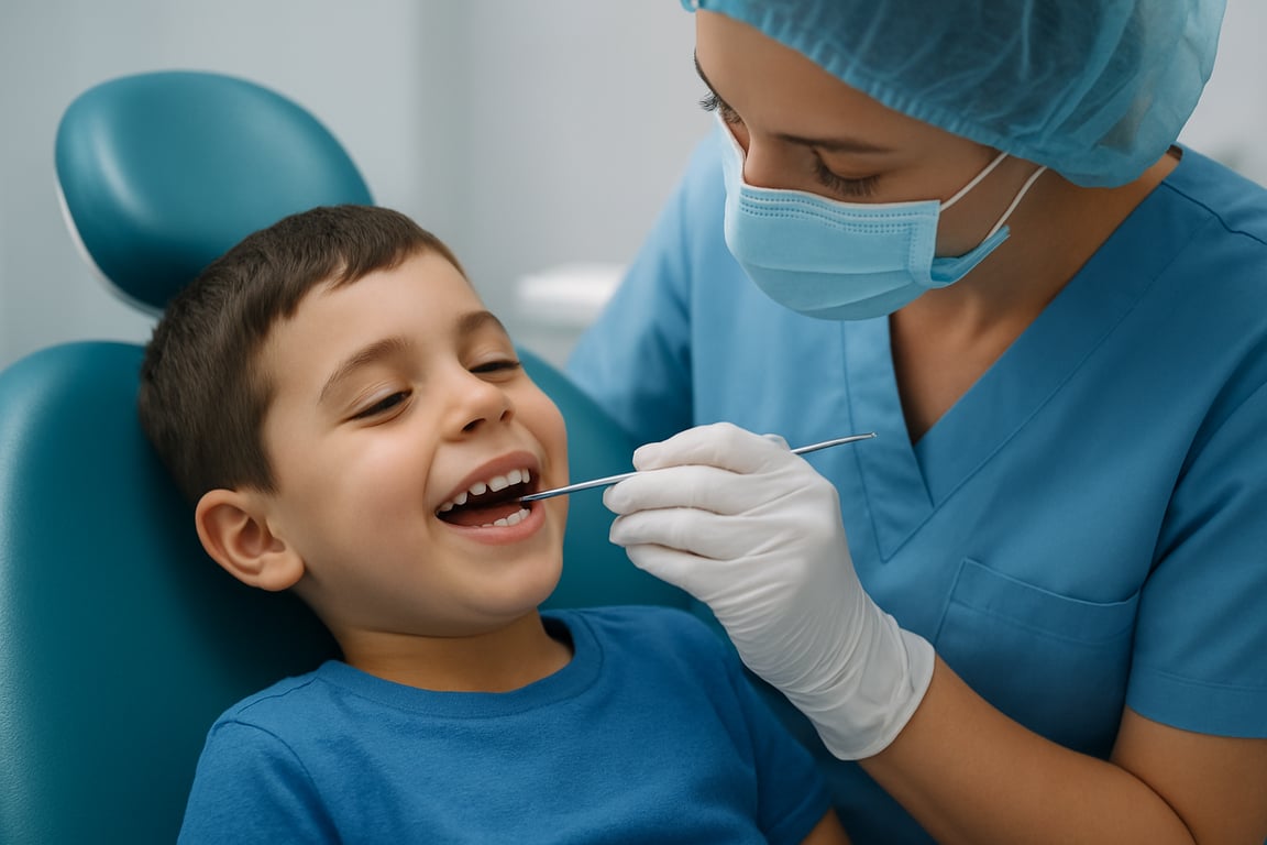 Estethica Çocuk Diş Kliniğinde Fissür Örtücü Uygulaması
