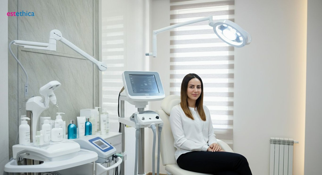 Estetisyen kontrolünde cilt analizi