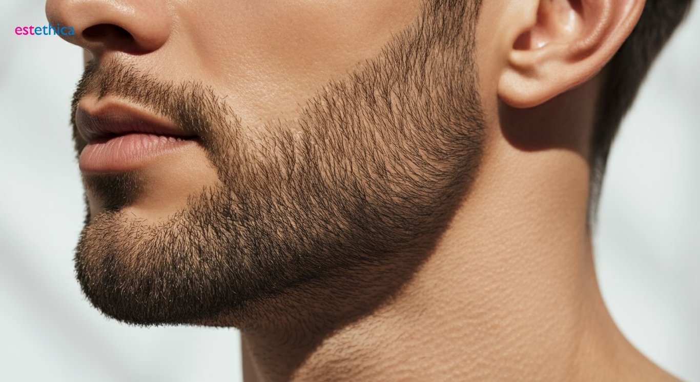 Facial hair implants for fuller beard options
