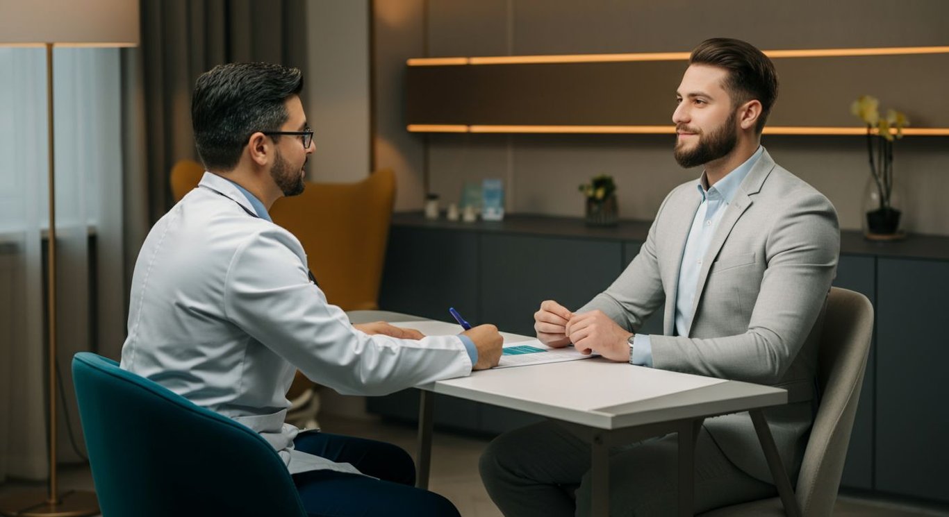 Facial hair transplant consultation