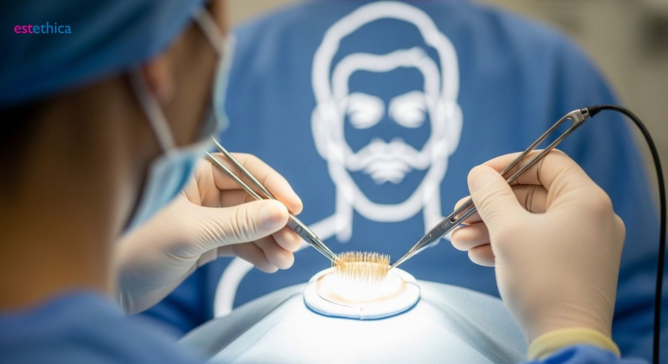 Follicular Unit Extraction for beard hair implants