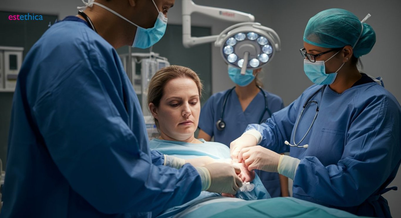 Gastric Bypass, Sleeve Gastrectomy, Lap Band options illustration