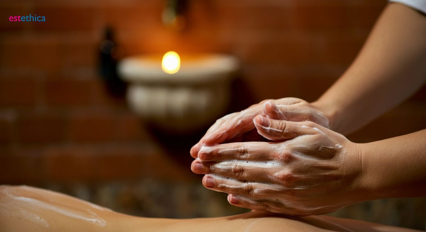 Geleneksel hamam bakımı, kese ve köpük masajı