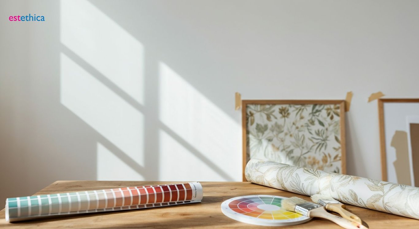 İç tasarımda renk, doku ve uyum örneği