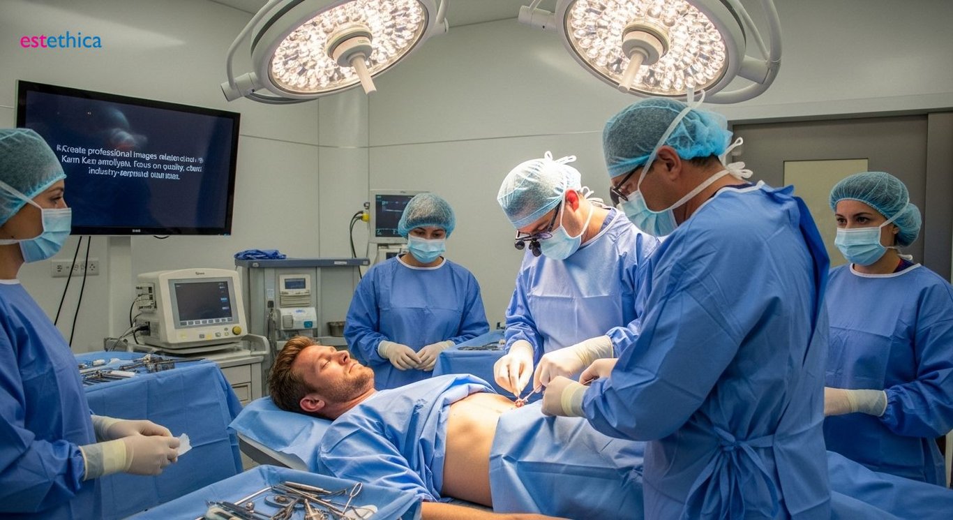 Abdominal etching procedure