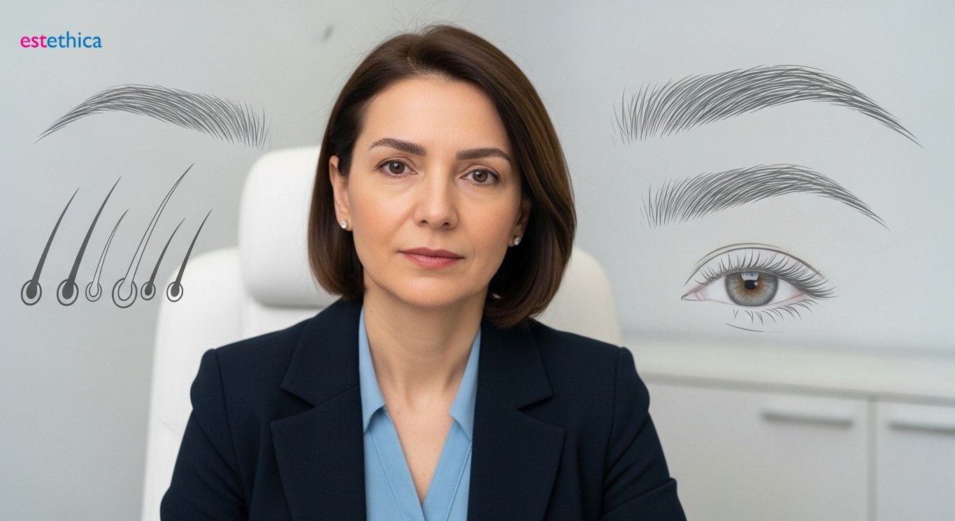 Kaş restorasyonu: Yüz uyumu için kaşlar.