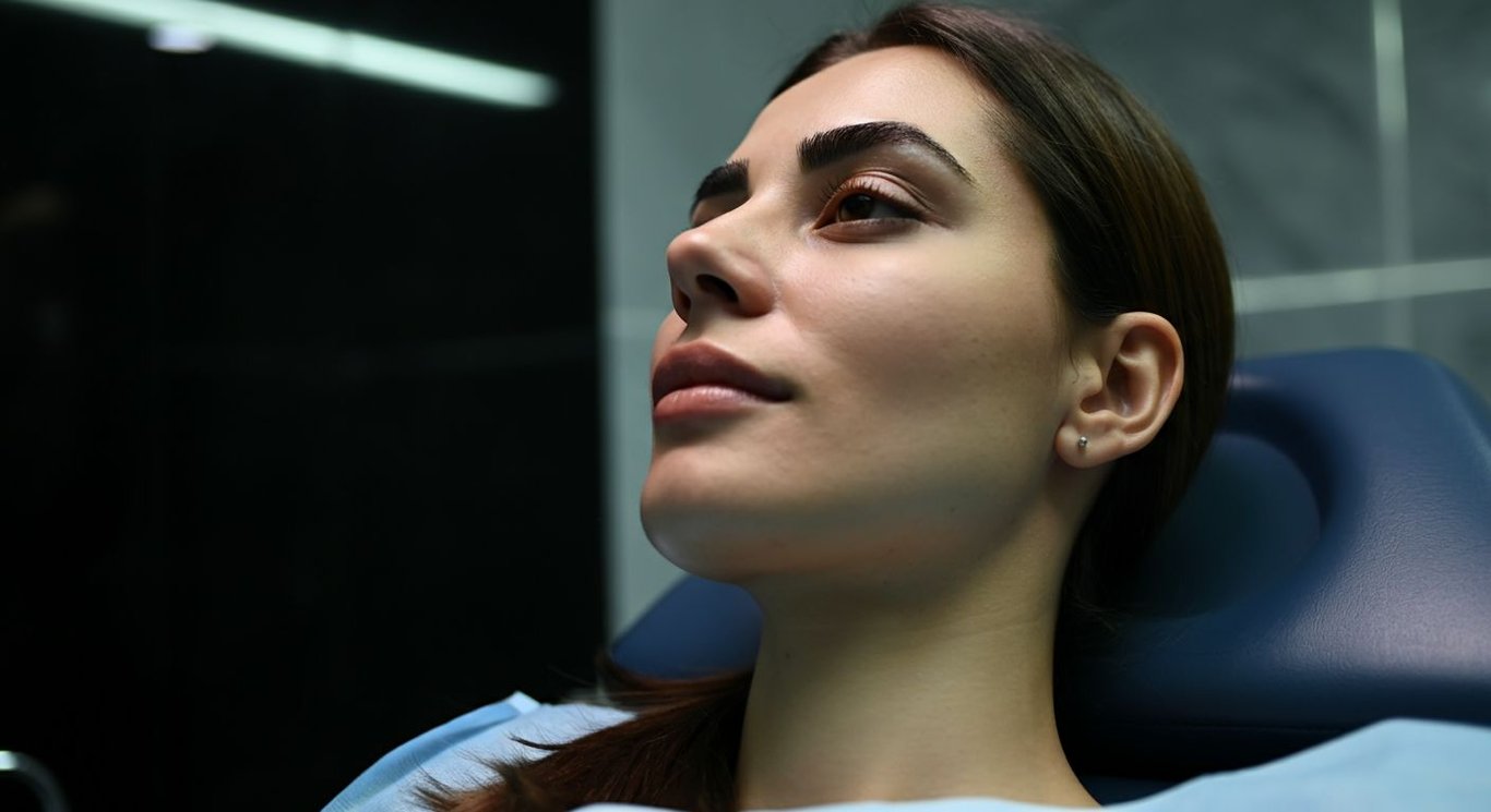 Liposuction ile gıdı alma, belirgin çene hattı