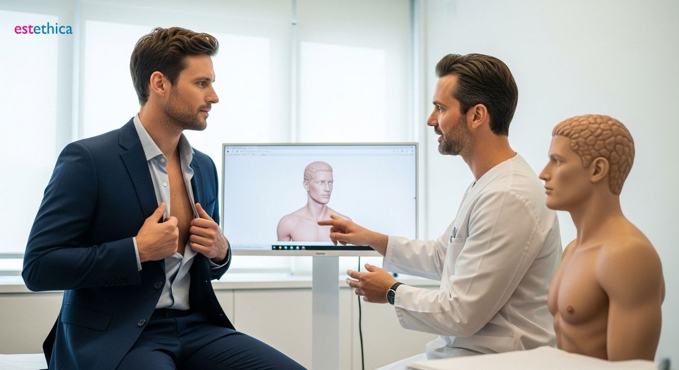 Male breast reduction surgery