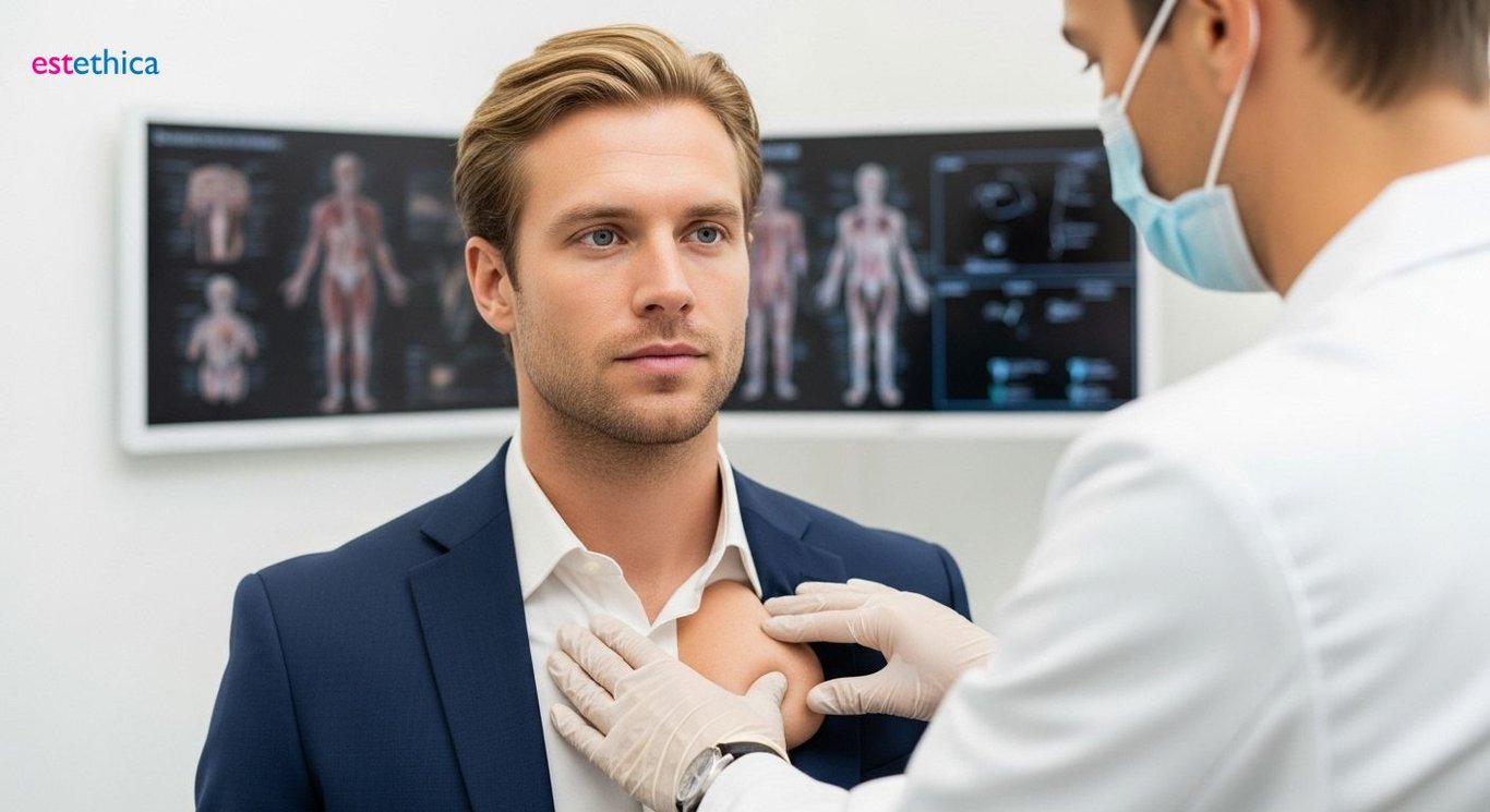 Male breast reduction surgery