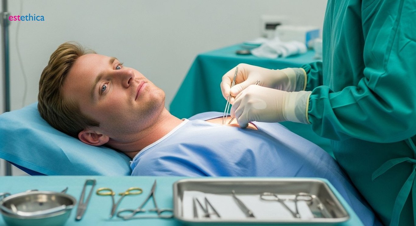 Male breast reduction surgery results