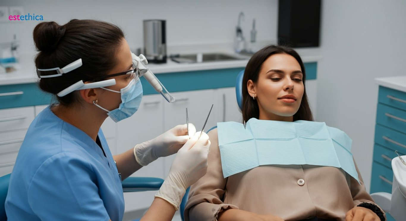 Dental implant osseointegration process illustration