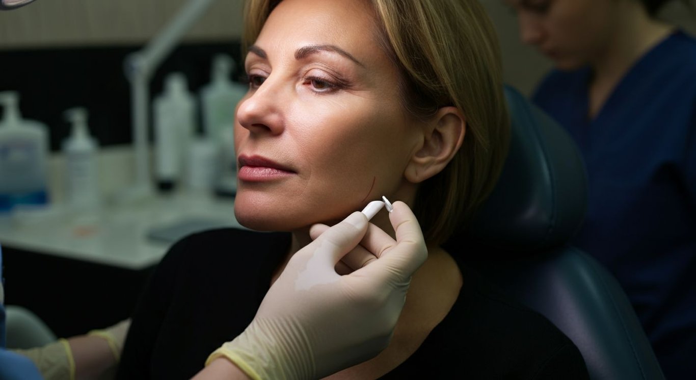 Lip lift technique for a youthful smile