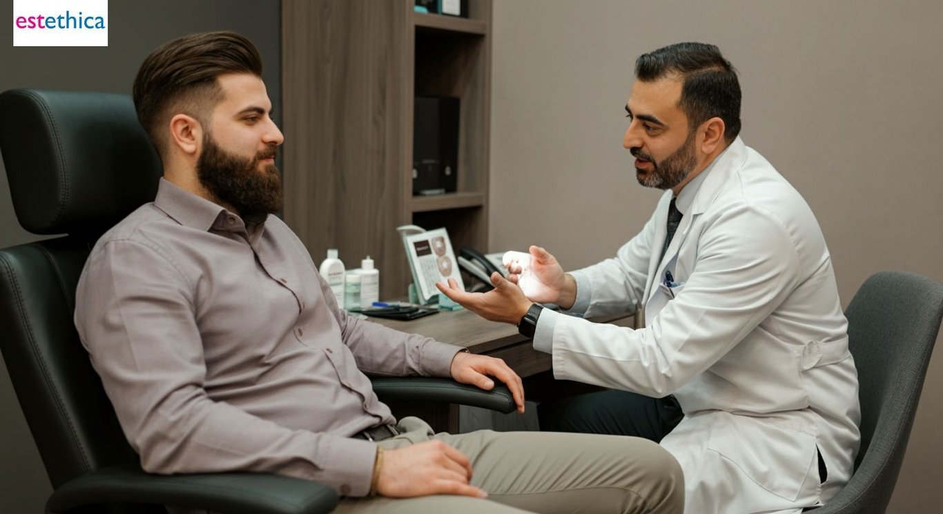 Beard transplantation guide image