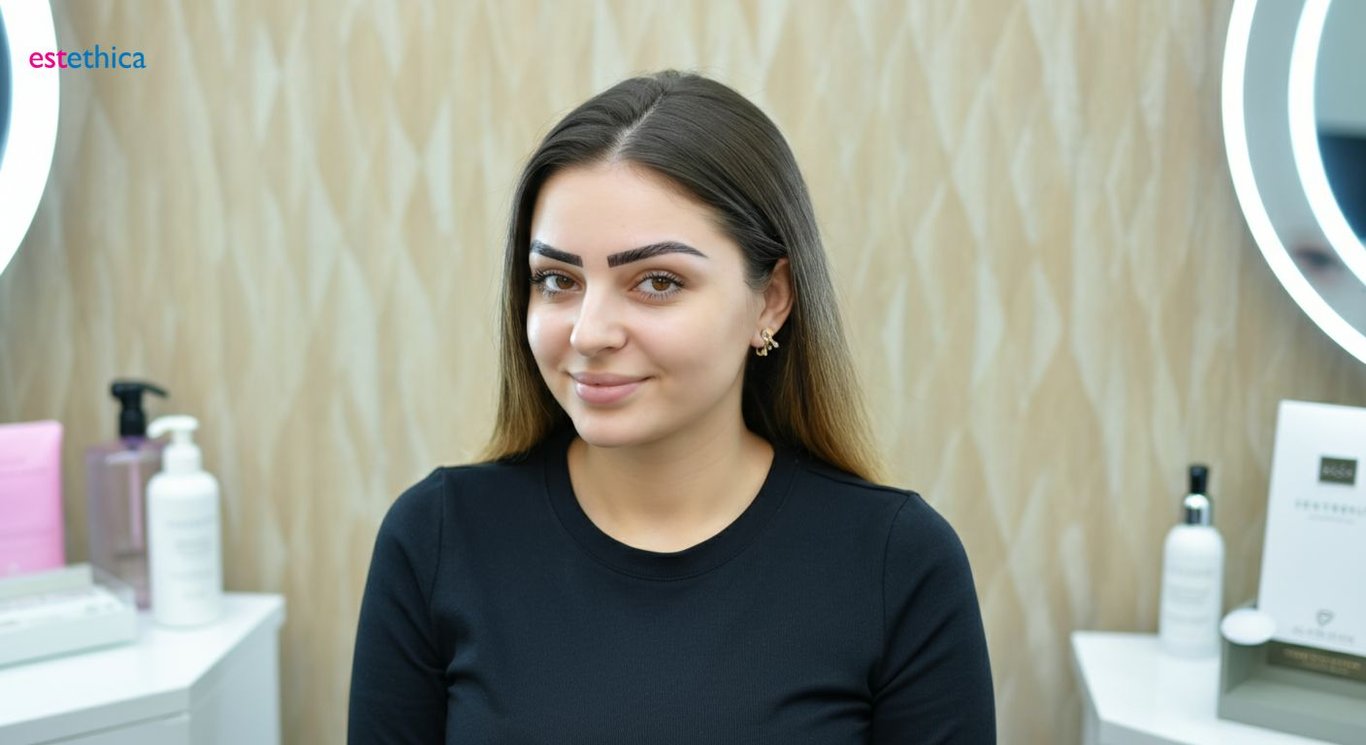 Eyebrow transplant consultation with doctor