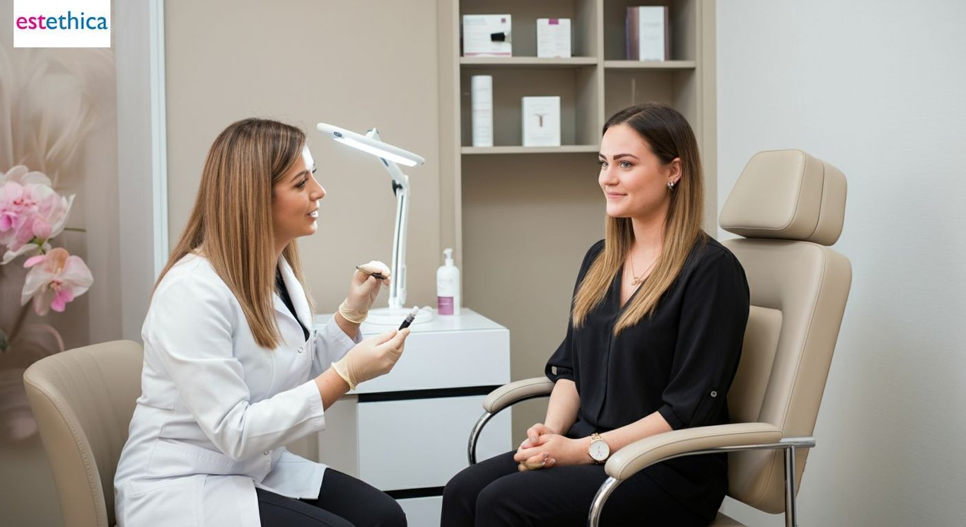 Eyebrow transplantation guide illustration