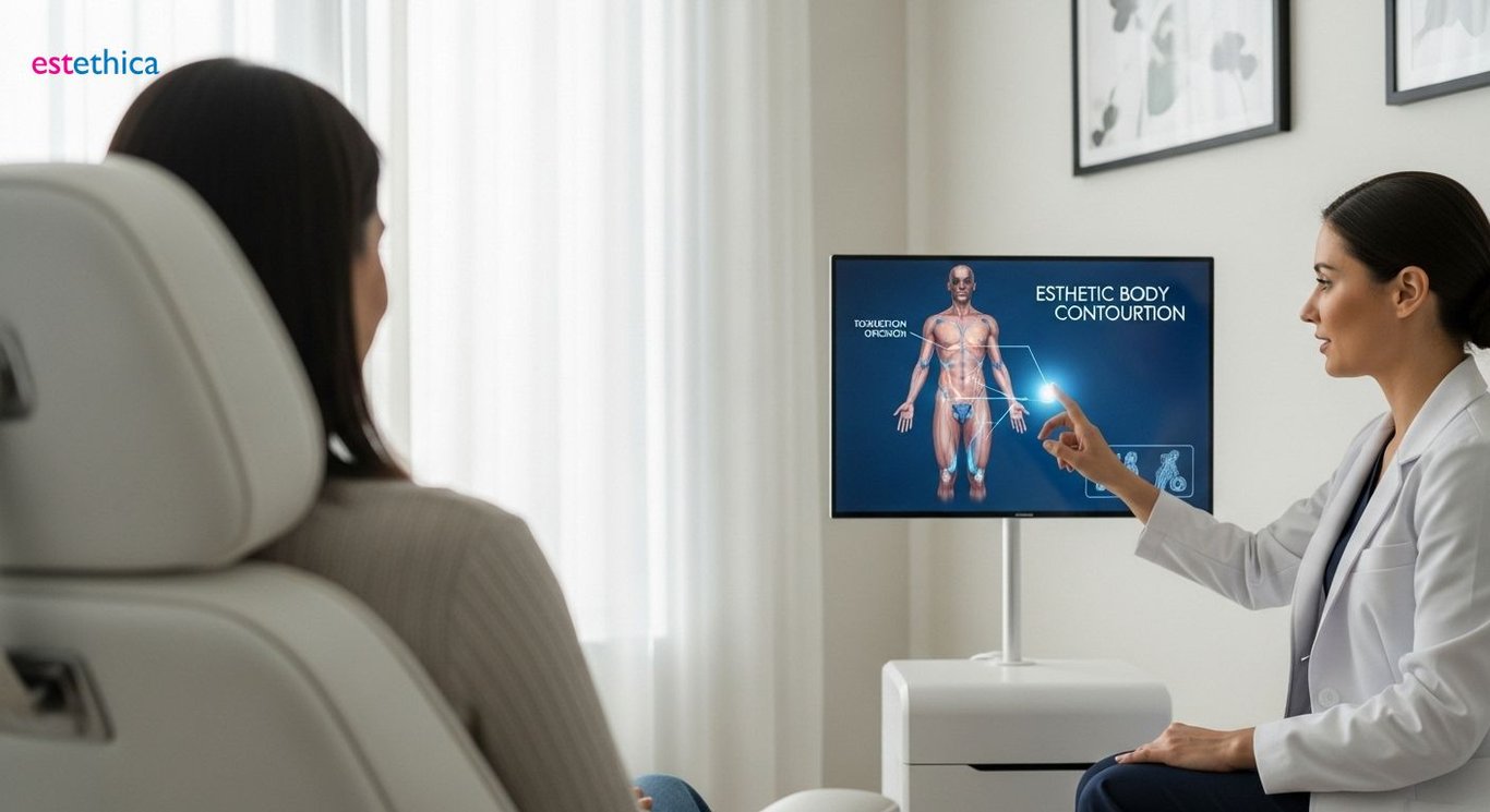 Liposuction procedure illustration