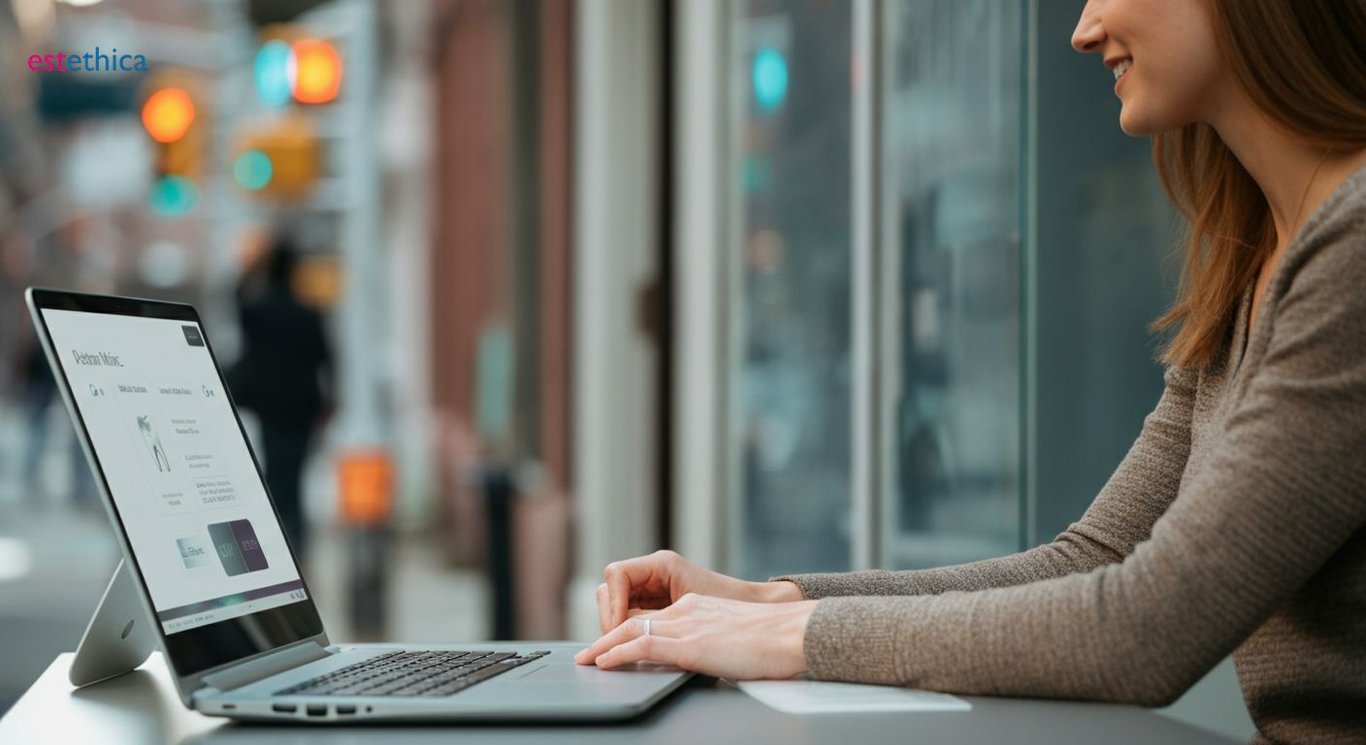 Digital marketing in dentistry concept illustration