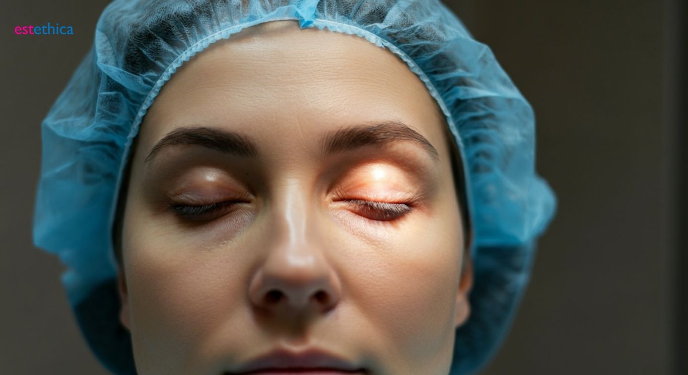 Upper and lower eyelid lift procedure image