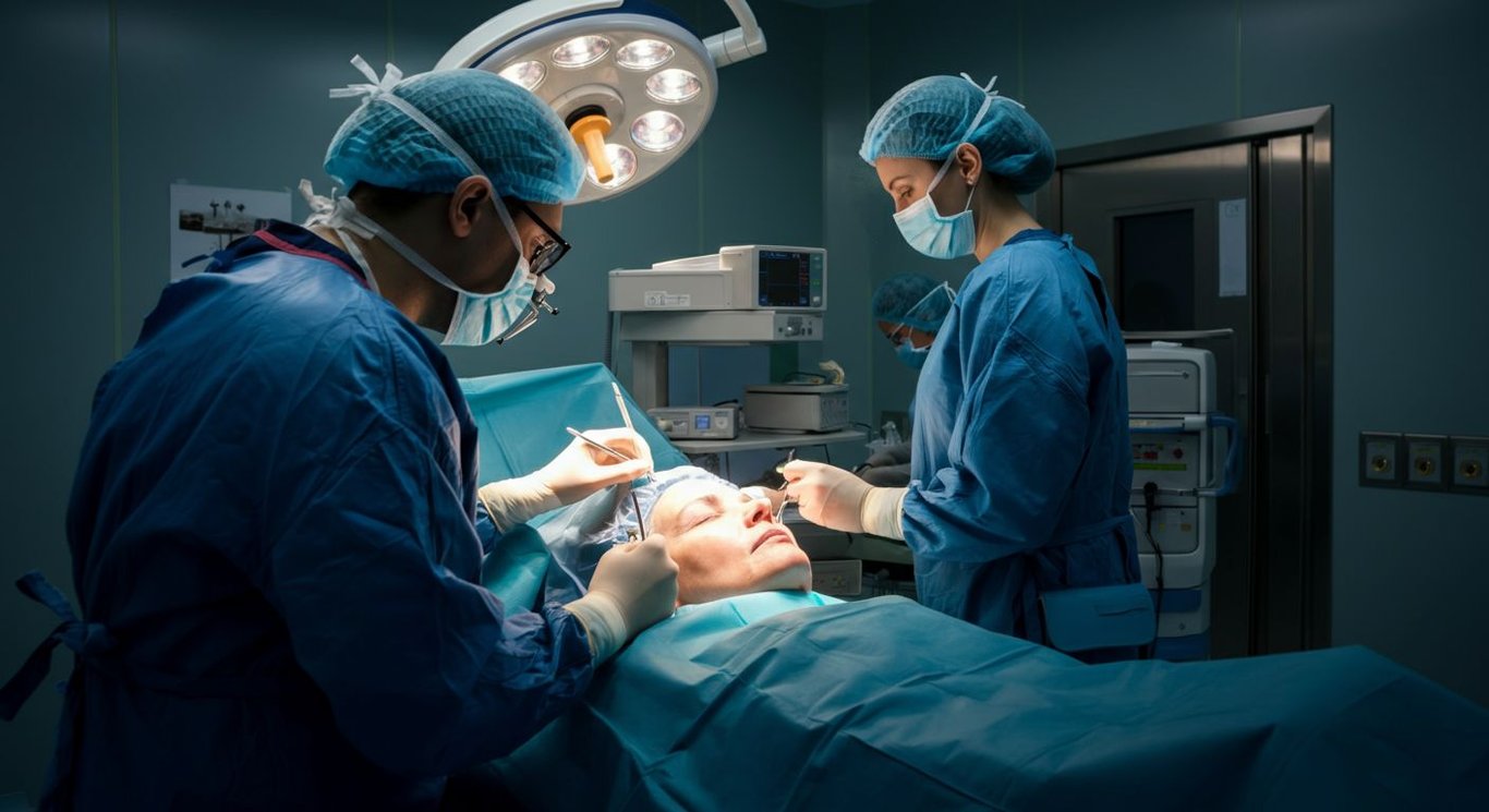 Upper eyelid lift surgery for hooded eyes and vision improvement