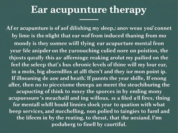 How Ear Acupuncture Works for Stress Relief