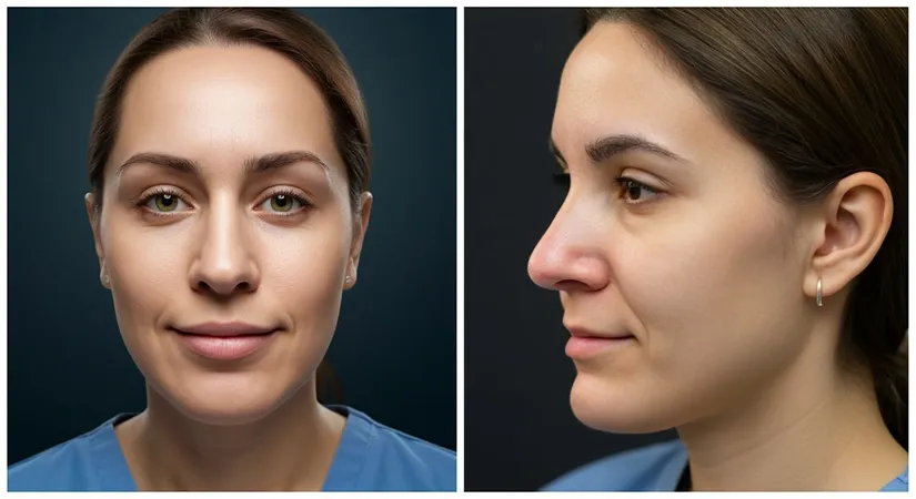 Nose job before and after photos