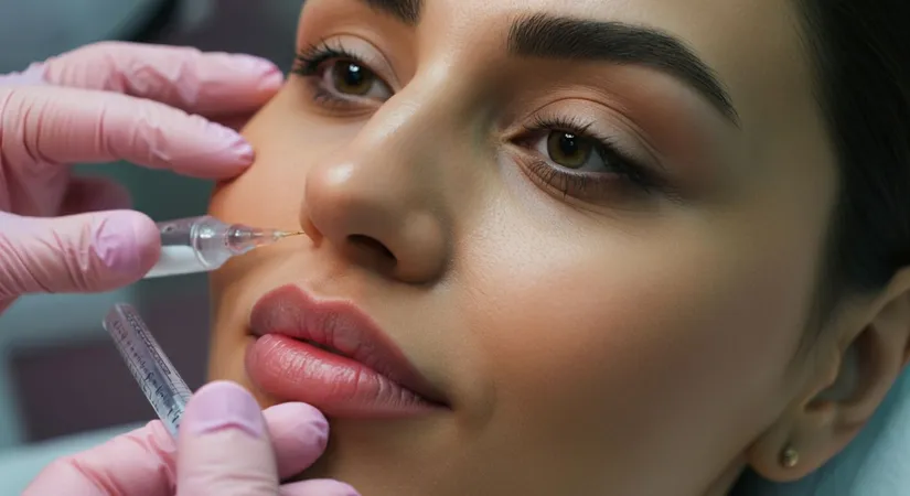 Non-surgical lip lift procedure